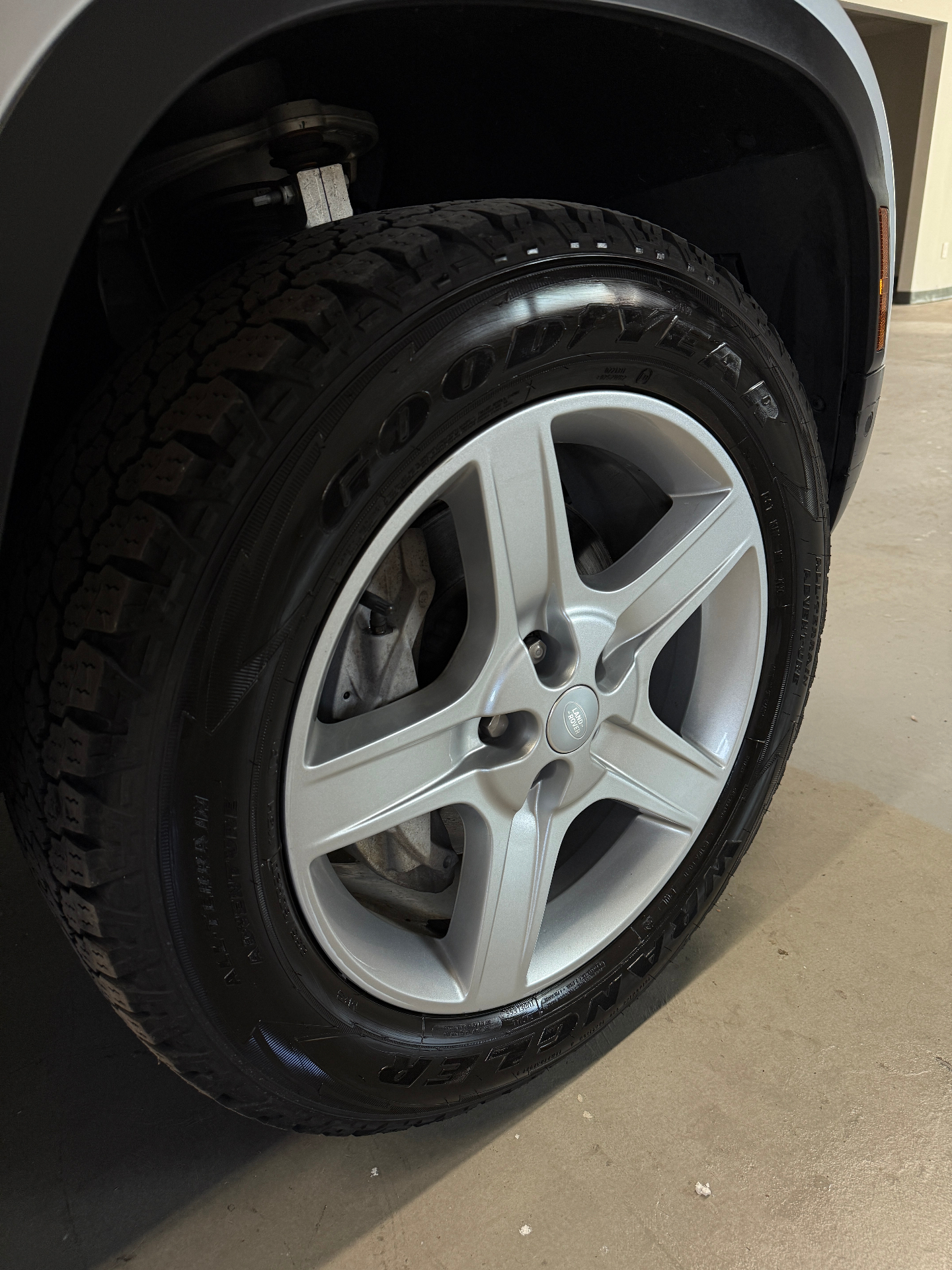 Detailed Land Rover Defender wheel and tire