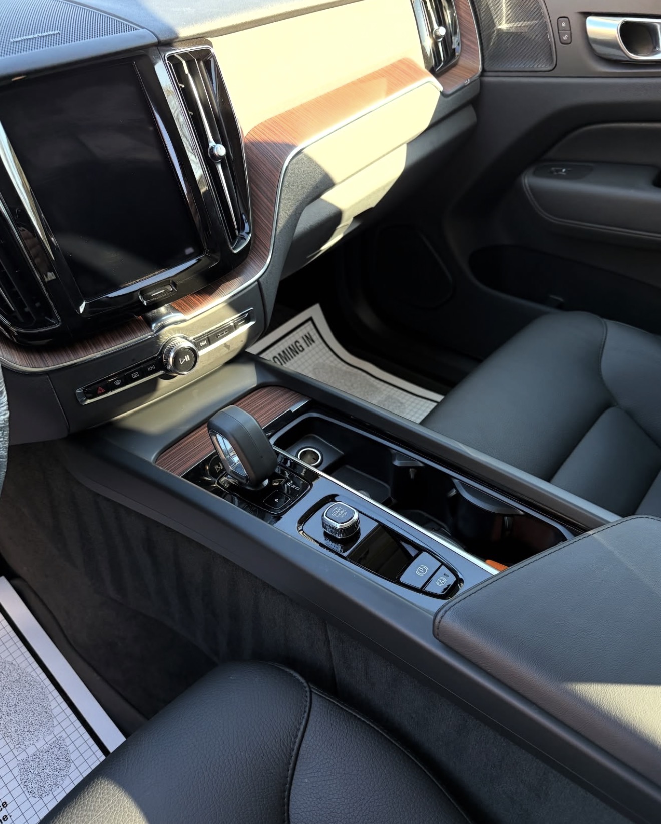 Volvo center console and dash after interior detail