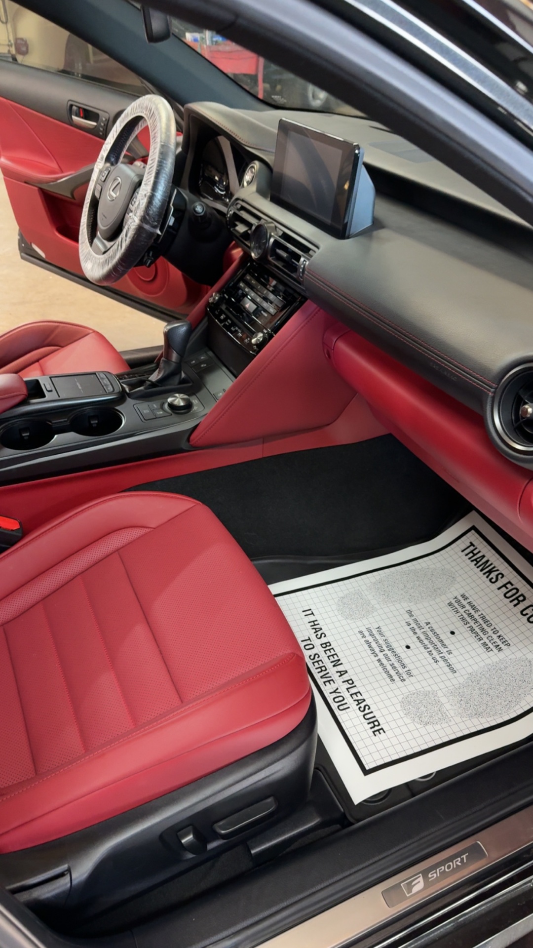 Lexus IS F Sport red interior after detail