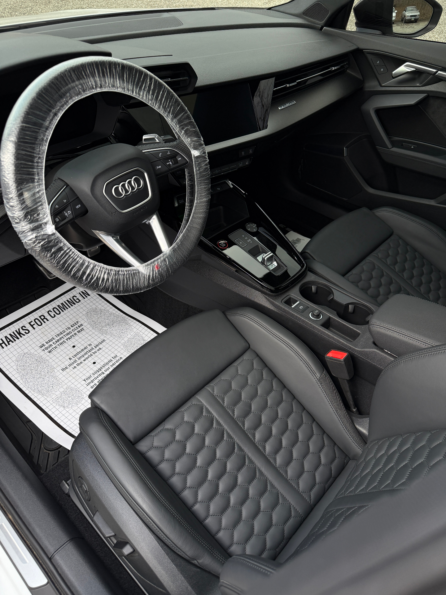 Audi RS3 front interior after detail