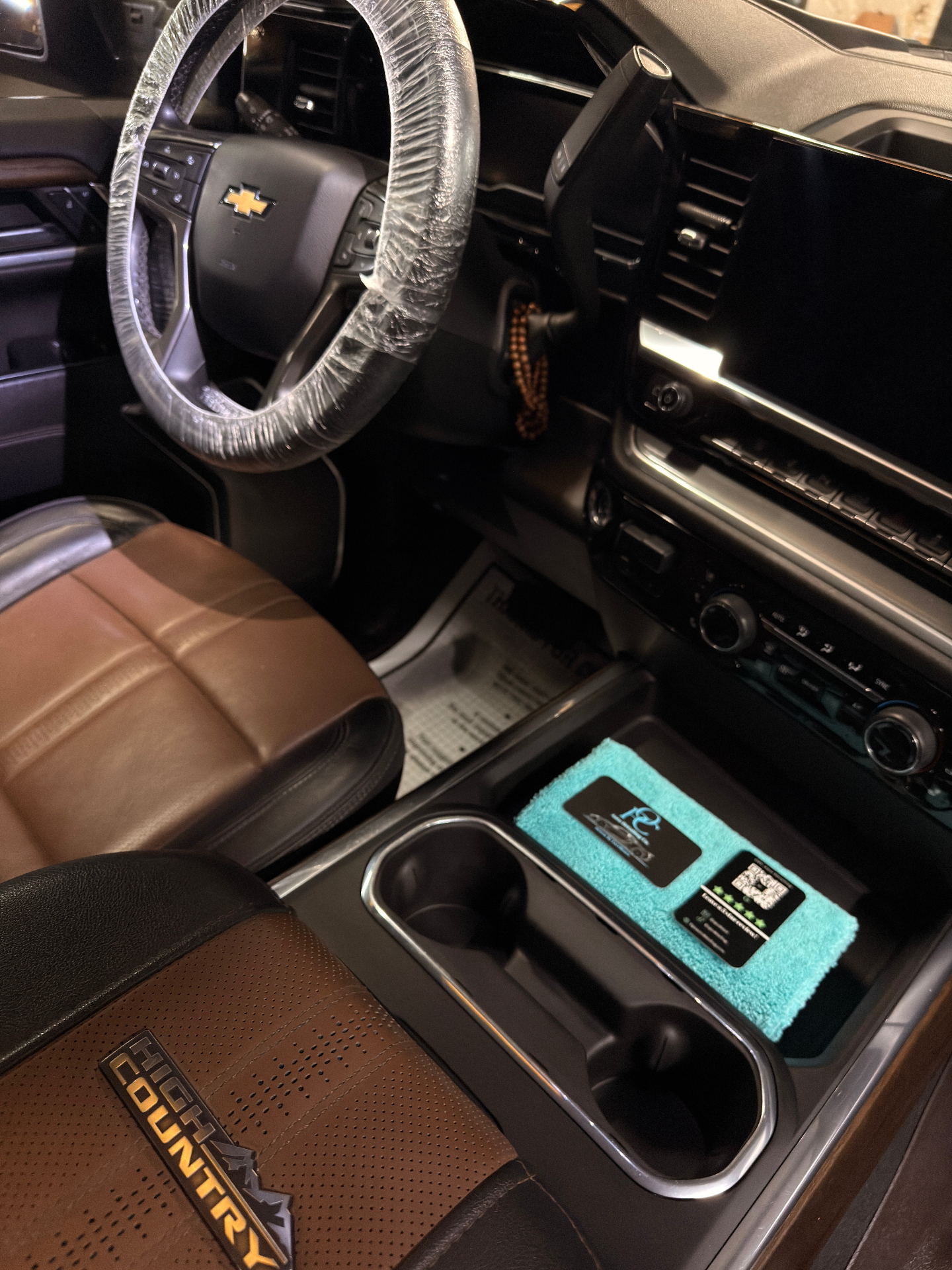 Chevrolet Silverado High Country interior after detailing